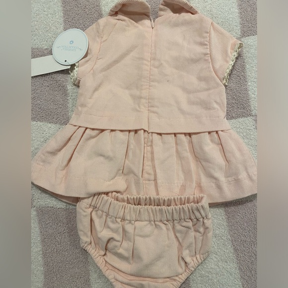 NWT Edgehill Collection corduroy lace trimmed girl dress with bloomer 3M - Picture 7 of 8